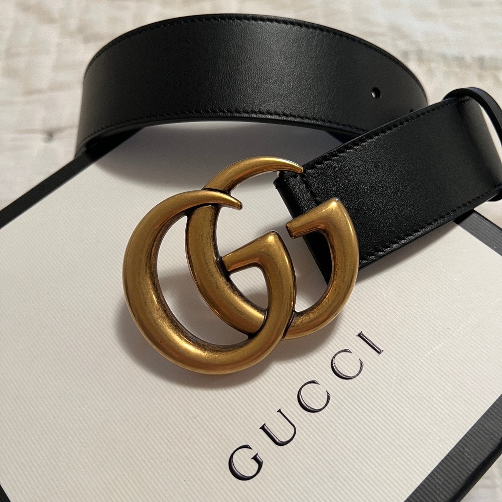 Gucci GG Marmont wide leather belt